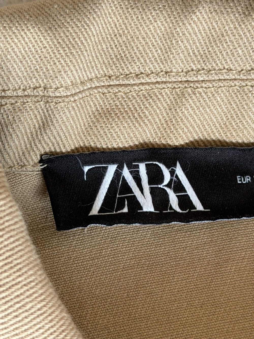 Zara Khaki Tan Cropped Utility Jacket Gold Buttons Women’s S - Picture 8 of 14